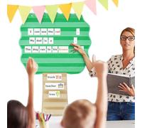 Tabella degli orari dei più piccoli - Tabella di routine delle faccende domestiche, quotidiane degli autismi a forma di albero | Apprendimento degli strumenti di gestione del di comportamento