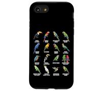 Tabella degli uccelli tropicali Guida alle specie di uccelli ornitologici Custodia per iPhone SE (2020) / 7/8