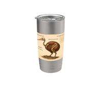 Tabella degli uccelli vintage Kiwi Skeleton Bicchiere termico in acciaio inox doppia parete