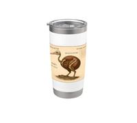 Tabella degli uccelli vintage Kiwi Skeleton Bicchiere termico in acciaio inox doppia parete