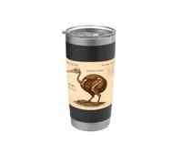 Tabella degli uccelli vintage Kiwi Skeleton Bicchiere termico in acciaio inox doppia parete