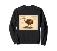 Tabella degli Uccelli Vintage Kiwi Skeleton Felpa