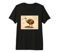 Tabella degli Uccelli Vintage Kiwi Skeleton Maglietta Premium