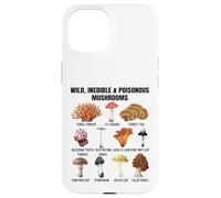 Tabella dei funghi selvatici e velenosi funghi tossici e non commestibili Custodia per iPhone 15