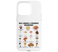 Tabella dei funghi selvatici e velenosi funghi tossici e non commestibili Custodia per iPhone 15 Pro Max