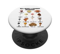 Tabella dei funghi selvatici e velenosi funghi tossici e non commestibili PopSockets PopGrip Adesivo