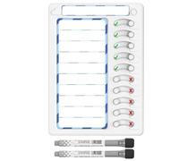 Tabella dei lavoretti per bambini e adulti Routine mattutina scorrevole Cancellabili a secco Lavagna magnetica per la lista controllo dei lavoretti Cancellabili a secco Tabella per i lavoretti