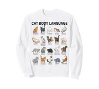 Tabella del linguaggio del Corpo del Gatto per Bambini - Simpatici Gatti educativi Felpa