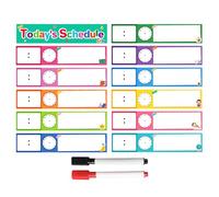Tabella della routine mattutina della buonanotte - Programma visivo con 12 carte, planner da parete per, aiuto visivo per le abitudini quotidiane dei bambini, strumento di supporto comportamentale per