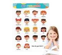 Tabella delle emozioni per bambini, poster dei sentimenti con cartoni | Materiale per la calma, poster per la salute mentale, per asilo e l'educazione a casa