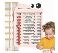 Tabella delle faccende per bambini - Lavagna riutilizzabile per bambini per la casa | Sviluppa buone abitudini con cursore lista di controllo Autodisciplina Check-in Board sul posto di lavoro