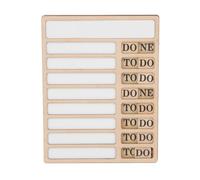 Tabella delle faccende portatili Memo Boards Checklist Board Daily To Do List Planner Check List Lavagna per le faccende domestiche per bambini Adulti Foglio delle attività in legno Scrittura ripetibi