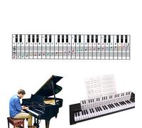 Tabella delle note della tastiera del pianoforte, scheda rimovibile per guida dei tasti del pianoforte, strumento di apprendimento del pianoforte per lezioni di musica, accessori per pianoforte per