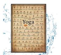 Tabella delle posture yoga - Poster di esercizi per tutto il corpo | Manifesti da palestra o da casa per l'allenamento della flessibilità del corpo con asana di yoga/stretching/posizioni