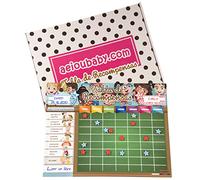 TABELLA DELLE RICOMPENSE Magnetica Grande | Lavagna dei Rinforzi per Parete o Frigorifero, 43x32 cm 22 Attività, 2 Pennarelli e 1 Palloncino | Scatola regalo per bambini e compleanni (Spagnolo)