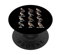 Tabella delle specie di uccelli rapaci Raptors PopSockets PopGrip Adesivo