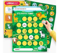 Tabella di addestramento al vasino per bambini e ragazzi, 10 pezzi, grafico delle ricompense per l'addestramento al bagno dei bambini, grafico degli adesivi della giungla, tabella delle responsabilità