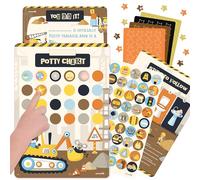 Tabella di addestramento al vasino per bambini, ideale per bambini e bambine, ricompense per l'addestramento al vasino con stelle glitterate | Tabella adesivi per vasino per bambini, ragazzi e ragazze