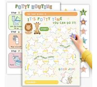 Tabella di addestramento al vasino per bambini, ragazzi e ragazze, con simpatici animali, tabella delle ricompense per l'addestramento al vasino per bambini - lavagna adesiva - calendario di routine -