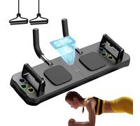 Tabella di allenamento a casa, Attrezzatura per l'allenamento a casa con timer, Tabella di flessioni multifunzione regolabile con manico e pad antiscivolo, pad fitness professionale