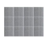 Tabella di annuncio, Grande bacheca in sughero, alternativa alle piastrelle da parete in feltro, confezione da 6, con puntine da disegno e adesivo rimovibile(Gris,47"x 35")