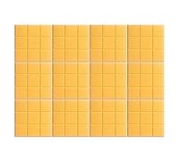 Tabella di annuncio, Grande bacheca in sughero, alternativa alle piastrelle da parete in feltro, confezione da 6, con puntine da disegno e adesivo rimovibile(Yellow,47"x 35")