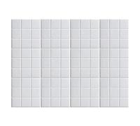 Tabella di annuncio, Grande bacheca in sughero, alternativa alle piastrelle da parete in feltro, confezione da 6, con puntine da disegno e adesivo rimovibile(White,47"x 35")