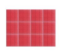 Tabella di annuncio, Grande bacheca in sughero, alternativa alle piastrelle da parete in feltro, confezione da 6, con puntine da disegno e adesivo rimovibile(Red,47"x 35")