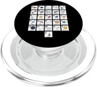 Tabella di apprendimento delle scienze spaziali dell'alfabeto dalla A alla Z di astrofisica PopSockets PopGrip per MagSafe