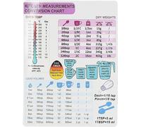 Tabella di Conversione della Misurazione della Magnete, Decorazione della Tabella di Conversione, Misure di Cottura per la Misurazione del Peso, del Liquido e della Temperatura degli(1 singolo)