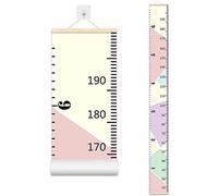 Tabella di crescita del bambino, altezza da parete per bambini, 200,7 x 20,1 cm, righello da appendere per la decorazione della stanza dei bambini (rosa)