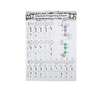 Tabella di Diteggiatura del Clarinetto - Guida Rapida per Suonatori di Clarinetto Principianti - Materiale Portatile e in Carta Patinata (Partitura per accordi di clarinetto