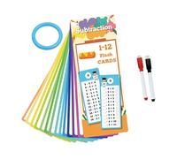 Tabella di moltiplicazione schede flash, schede flash multiplicazione | Times Tables Resources for Children,2 penne di cancellazione a secco, gioco di apprendimento interattivo, doppio lato per bambin