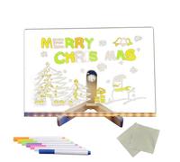 Tabella di note a LED con colori per scrivere messaggi multifunzionali, tavolo da disegno acrilico illuminato per, lavagna per messaggi multifunzione