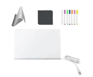 Tabella di note a LED | Supporto regolabile colorato Giocattoli USB cancellabili a secco con penna a 7 colori - Pannello luminoso a LED - Per la notte buia a casa, a scuola, a festa, all'arte, alla