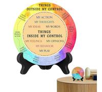 Tabella di riconoscimento dei sentimenti, guida all'espressione emotiva, display ' del benessere, ruota in legno con supporto, chiarezza mentale, decorazione per aule, angolo
