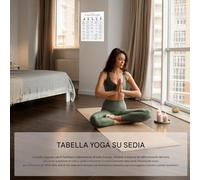 Tabella Di Yoga Con Sedia | Forniture Per Allenamenti Di 30 Giorni Con 6 Pezzi,Libro Di Yoga Sulla Sedia,Per Adulti Viaggio Lavoro Famiglia Amici Sport Palestra Fitness Bodybuilding