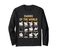 Tabella educativa per l'identificazione delle Specie dei cigni del Mondo Maglia a Manica