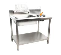 Tabella impanatura dell'acciaio inossidabile, stazione commerciale resistente della preparazione del pollo fritto per la cucina di servizio alimentare