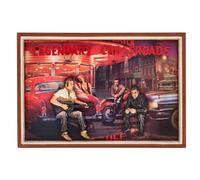 Tabella in legno per Pub Ristorante Sala musicale Cross Roads Blues Band USA
