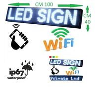 INSEGNA LUMINOSA LED SCRITTA WIFI PERSONALIZZATA SCORREVOLE PUBBLICITARIA