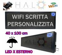 TABELLA LUMINOSA LED INSEGNA SCRITTA CON EFFETTI PERSONALIZZATI USO ESTERNO I...