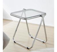 Tabella portatile piegante acrilica del sofà della Tabella laterale con la struttura del metallo per lo spuntino del caffè nel colore giallo