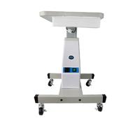 Tabella regolabile motorizzata di altezza con la ruota ed il cassetto universali per la messa a punto dello strumento ottico e dell'occhiale