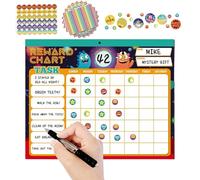 Tabella Ricompense Per Bambini | Tracker Magnetico Di Routine E Comportamento Quotidiano, Di Attività Riutilizzabile Con Adesivi Per Gestione Delle Responsabilità In Casa In Aula E Scuola