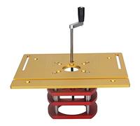 Tabella Router Sew Inserisci Piastra Base, Tavolo di Sollevamento del Router in Lega di Alluminio con Sollevamento Manuale, Serraggio Fermo per la Lavorazione del Legno, Facile Regolazione con Ampia