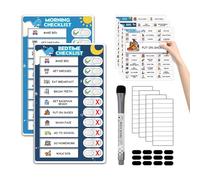Tabella Routine Bambini - Strumento Divertente Interattivo Per Responsabilità - Tabella Faccende E Programma Per Bambini Piccoli - Per Frigorifero Casa Studio Camera Da Letto