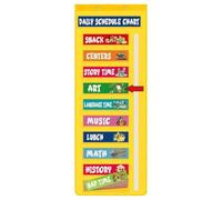 Tabella tascabile con programma giornaliero - Visual Routine | 36 schede a | Indicatore di movimento da 129,5 cm, include 2 ganci per appenderlo, tessuto in poliestere resistente