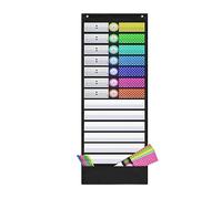 Tabella tascabile giornaliera con 18 carte riutilizzabili su entrambi i lati per insegnare la pianificazione dello studio delle parole