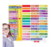 Tabella tascabile per il programma di classe, programma giornaliero per le,Le frecce mobili indicano il grafico del programma giornaliero | Forniture scolastiche multifunzionali per insegnanti, c